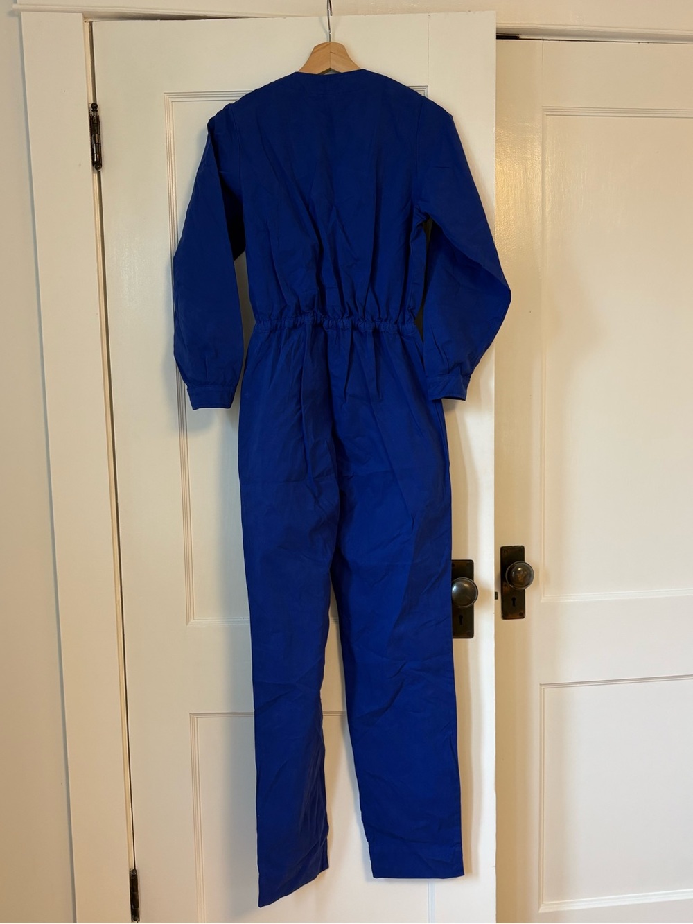 Bellerose Cobalt Blue Lester Long-Sleeve Utility Jumpsuit - Picture 6 of 7